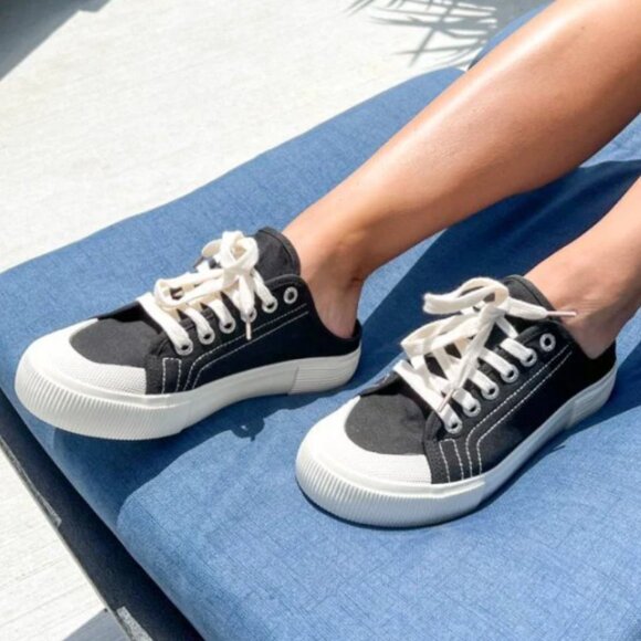 JENN ARDOR Women's Backless Canvas Mules Slip-On Lace-Up Sneakers, size 7 - Picture 2 of 14